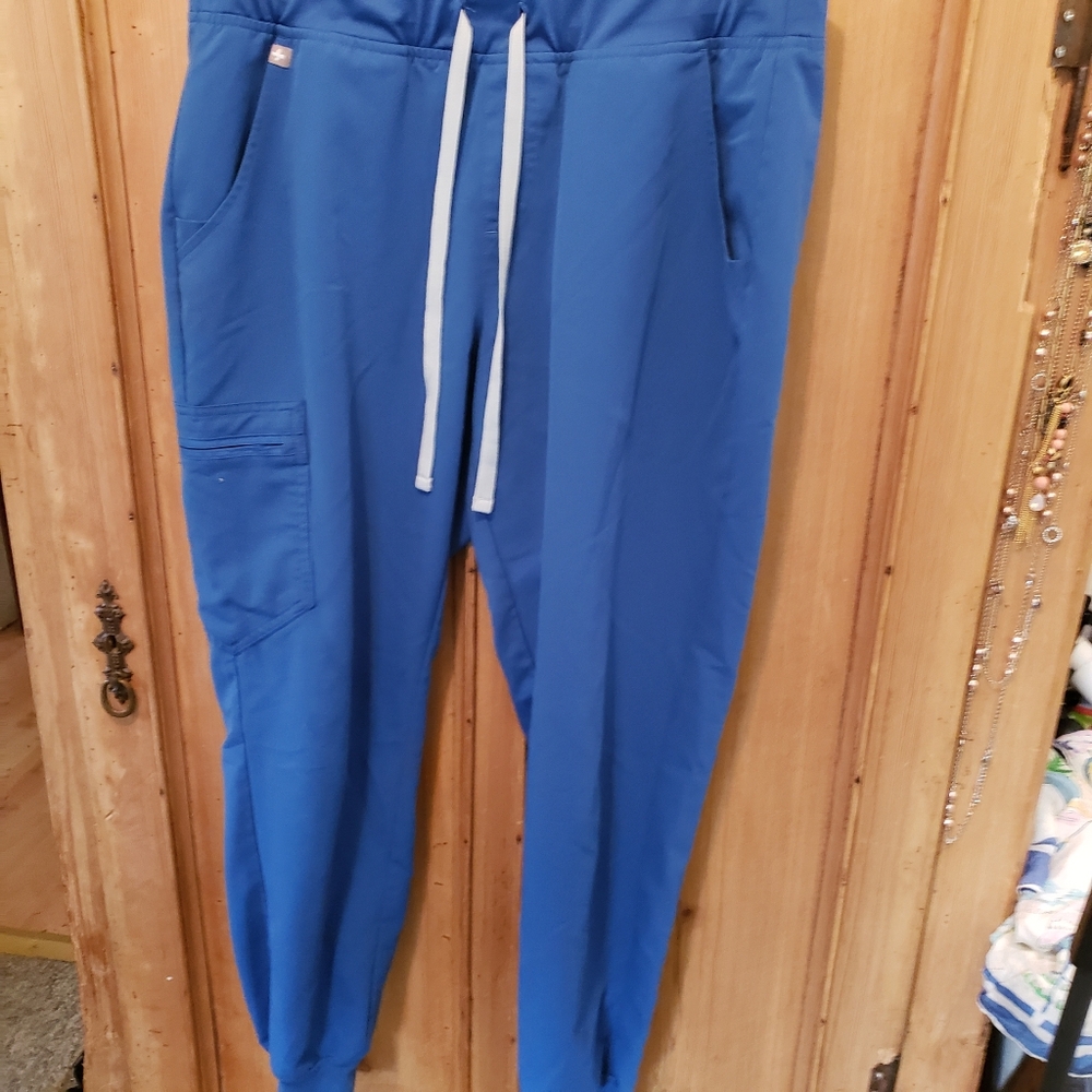 Figs Women's Size L Blue Zamora Jogger Scrubs Pants 2 pair - Picture 5 of 8